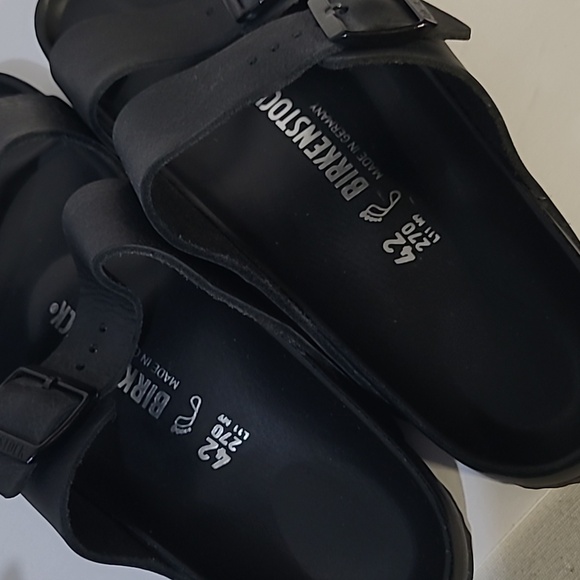 Birkenstock Black Exquisite All Leather Arizona Sandal